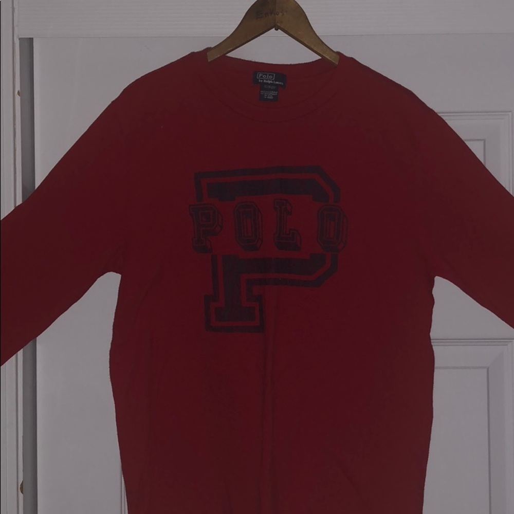 Long Sleeve Polo graphic tee.
